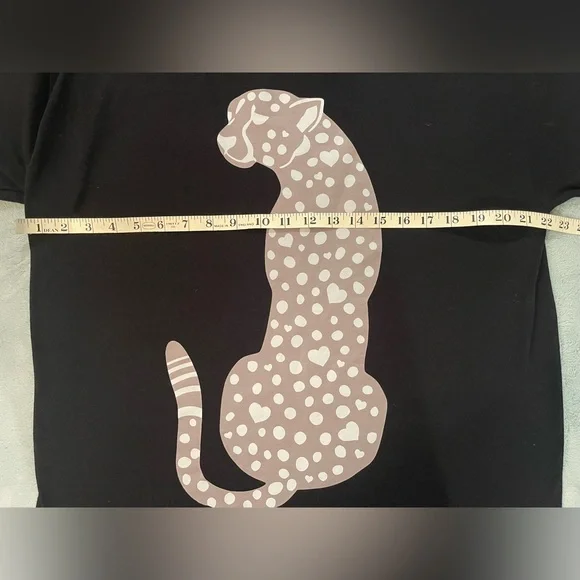 Unisex Cat T-Shirt with Gray Polka Dot Design - Picture 7 of 10